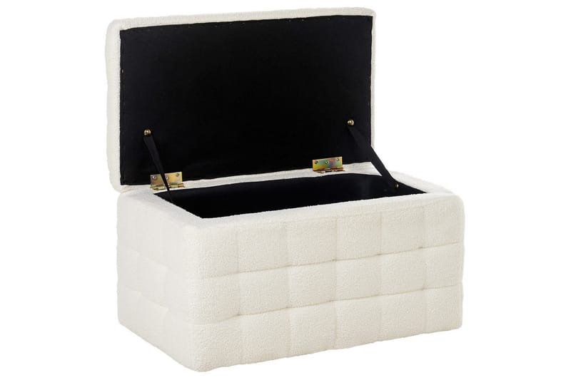 Fotpall Michigan Vit - Vit - Möbler - Stolar & fåtöljer - Pall & puff - Fotpall - Chesterfield fotpall