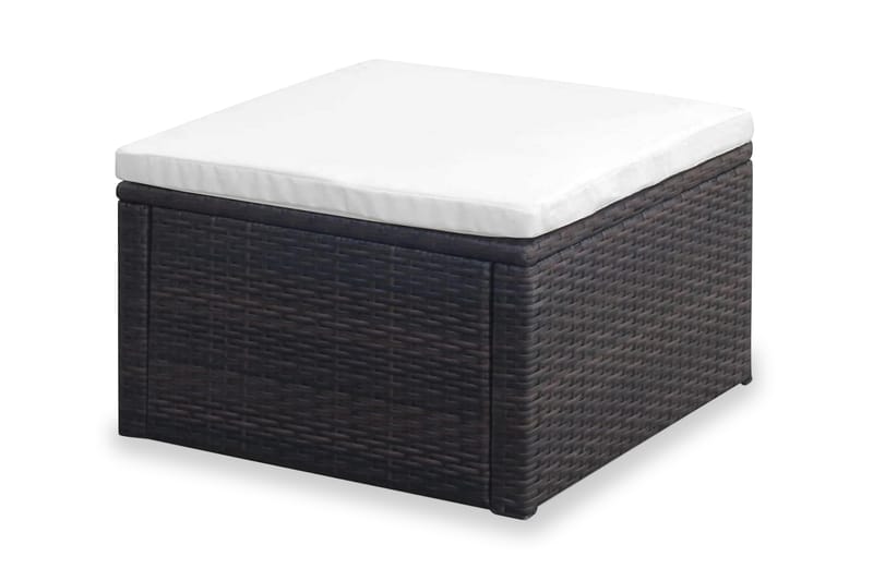 Fotpall ottoman 53x53x30 cm konstrotting brun - Brun - Möbler - Stolar & fåtöljer - Pall & puff - Fotpall