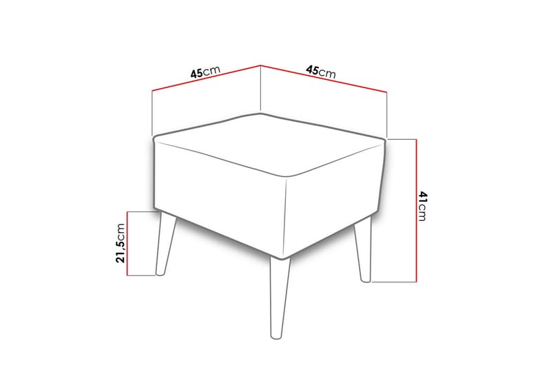 Fotpall - Röd - Fotpall