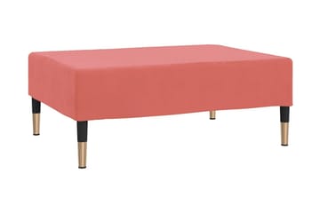 Fotpall rosa 78x56x32 cm sammet