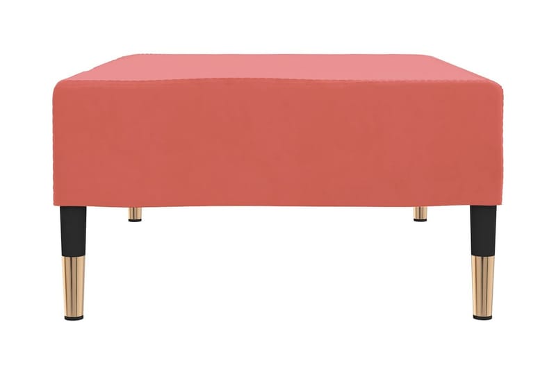 Fotpall rosa 78x56x32 cm sammet - Rosa - Möbler - Stolar & fåtöljer - Pall & puff - Fotpall