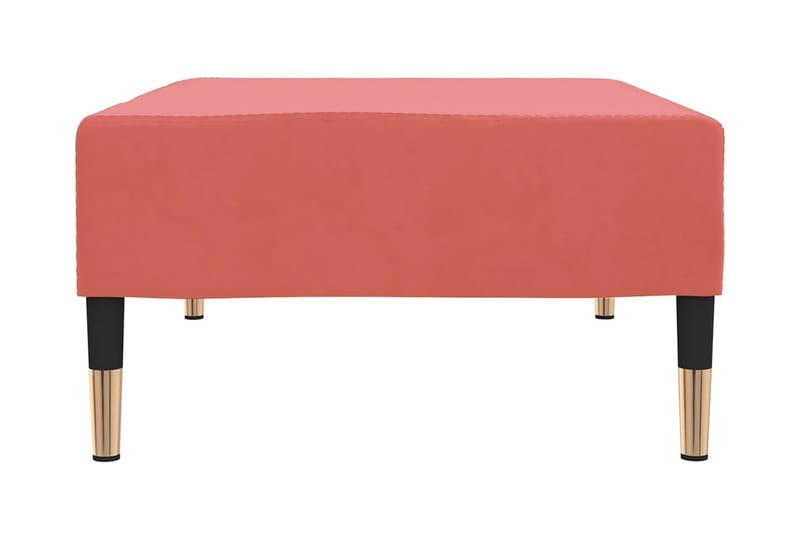 Fotpall rosa 78x56x32 cm sammet - Rosa - Fotpall