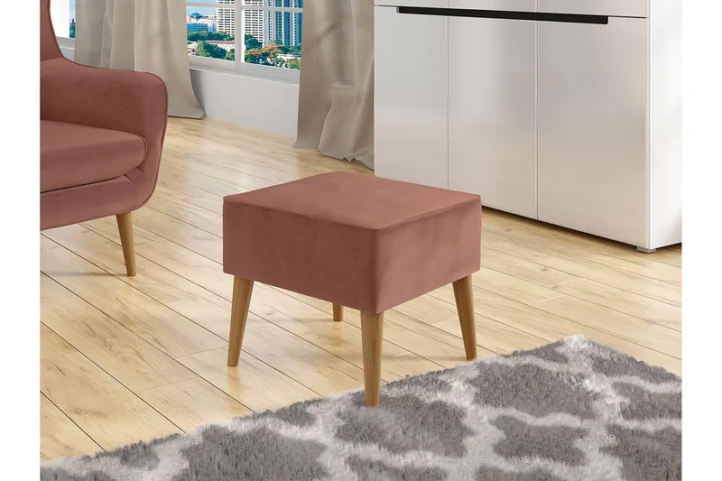 Fotpall - Rosa - Möbler - Stolar & fåtöljer - Pall & puff - Fotpall