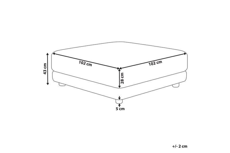 Fotpall Sigtuna Beige/svart - Beige/svart - Möbler - Stolar & fåtöljer - Pall & puff - Fotpall - Chesterfield fotpall
