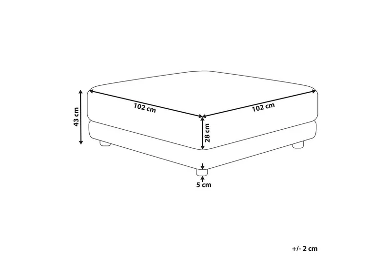 Fotpall Sigtuna Grå/svart - Grå/svart - Möbler - Stolar & fåtöljer - Pall & puff - Fotpall - Chesterfield fotpall