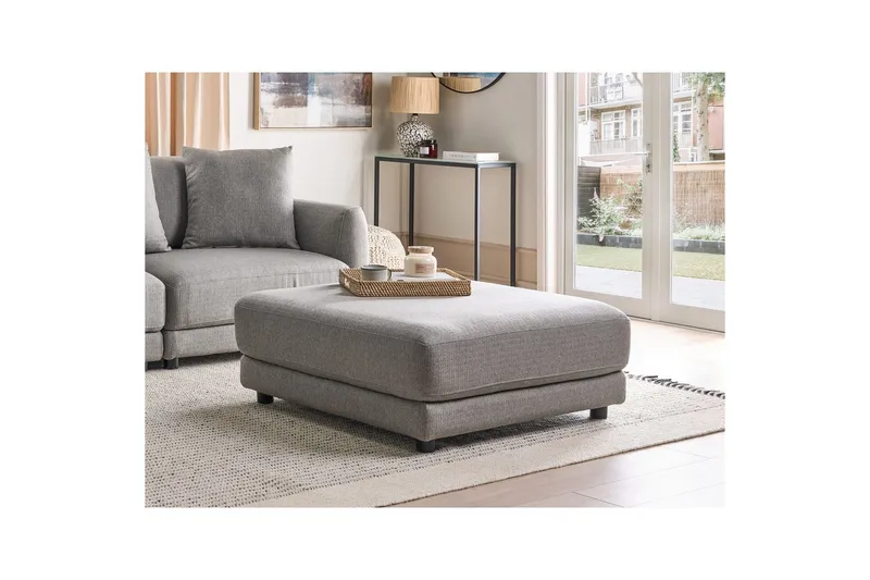 Fotpall Sigtuna Grå/svart - Grå/svart - Möbler - Stolar & fåtöljer - Pall & puff - Fotpall - Chesterfield fotpall