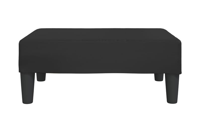 Fotpall svart 78x56x32 cm konstläder - Svart - Fotpall