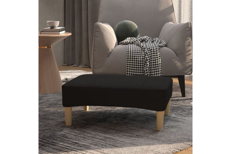 Fotpall svart 78x56x32 cm tyg - Svart - Möbler - Stolar & fåtöljer - Pall & puff - Fotpall