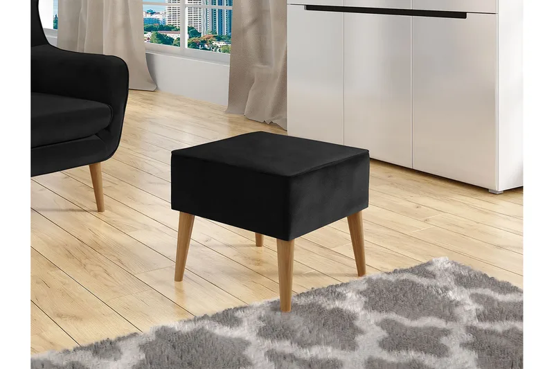 Fotpall - Svart - Möbler - Stolar & fåtöljer - Pall & puff - Fotpall