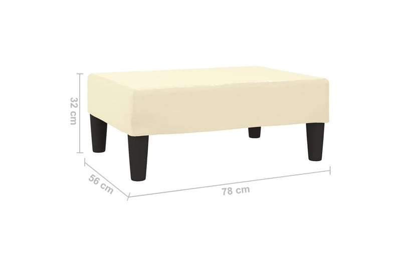 Fotpall gräddvit 78x56x32 cm konstläder - Kräm - Möbler - Stolar & fåtöljer - Pall & puff - Fotpall
