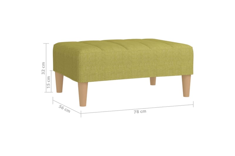 Fotpall grön 78x56x32 cm tyg - Grön - Möbler - Stolar & fåtöljer - Pall & puff - Fotpall