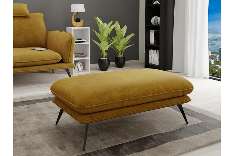Graystone Fotpall 65 cm Dark yellow - Möbler - Stolar & fåtöljer - Pall & puff - Fotpall
