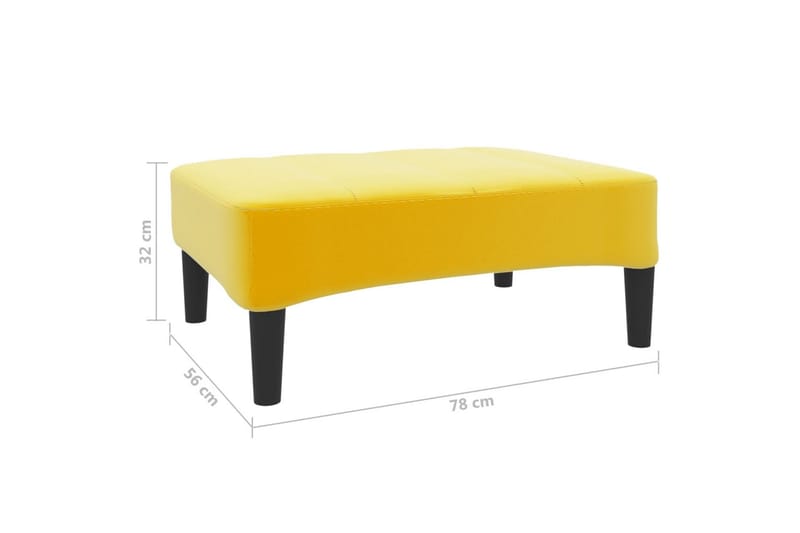 Fotpall gul 78x56x32 cm sammet - Gul - Möbler - Stolar & fåtöljer - Pall & puff - Fotpall