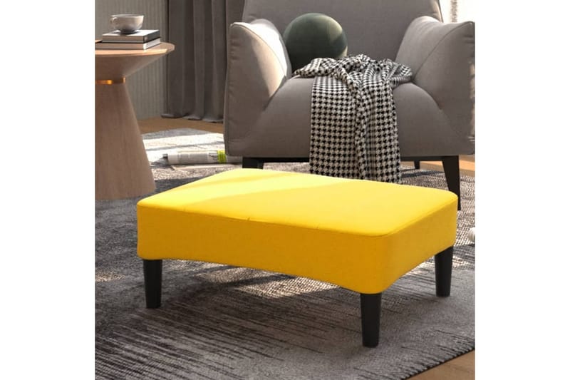 Fotpall gul 78x56x32 cm sammet - Gul - Möbler - Stolar & fåtöljer - Pall & puff - Fotpall