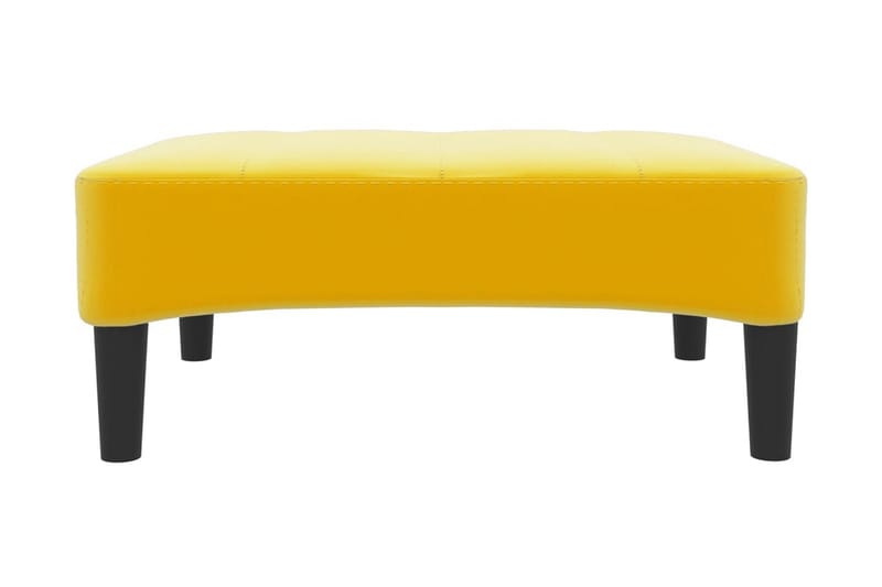Fotpall gul 78x56x32 cm sammet - Gul - Möbler - Stolar & fåtöljer - Pall & puff - Fotpall