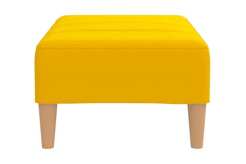 Fotpall gul 78x56x32 cm sammet - Gul - Möbler - Stolar & fåtöljer - Pall & puff - Fotpall