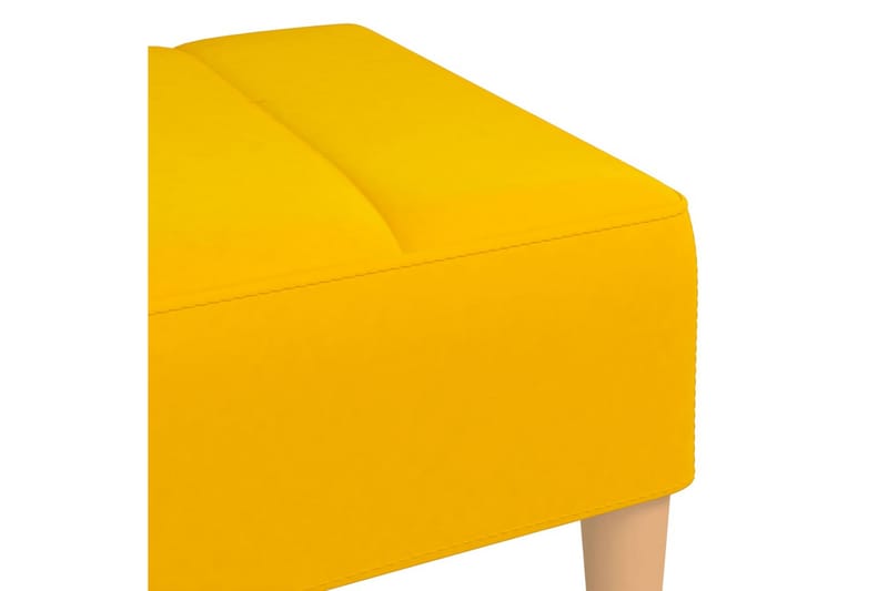 Fotpall gul 78x56x32 cm sammet - Gul - Möbler - Stolar & fåtöljer - Pall & puff - Fotpall