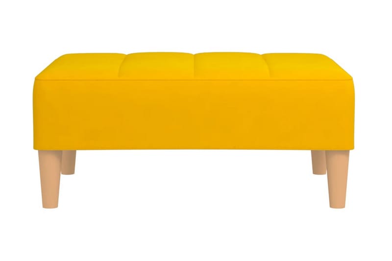 Fotpall gul 78x56x32 cm sammet - Gul - Möbler - Stolar & fåtöljer - Pall & puff - Fotpall