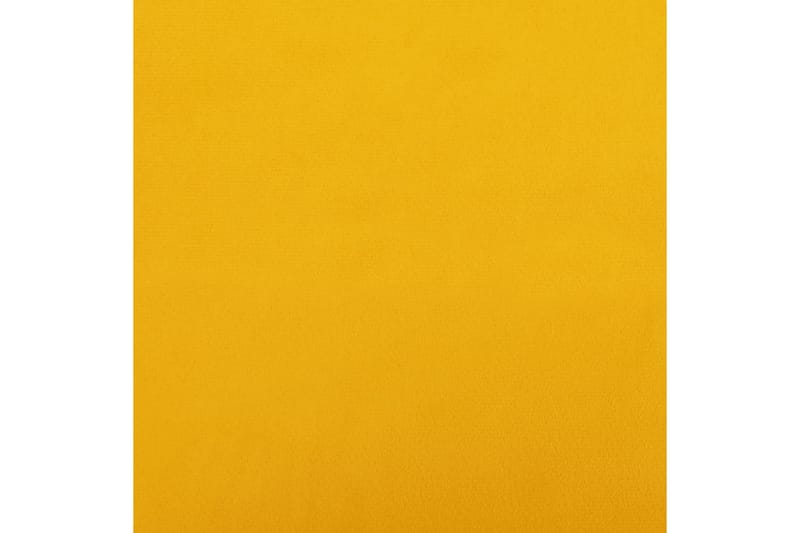Fotpall gul 78x56x32 cm sammet - Gul - Fotpall