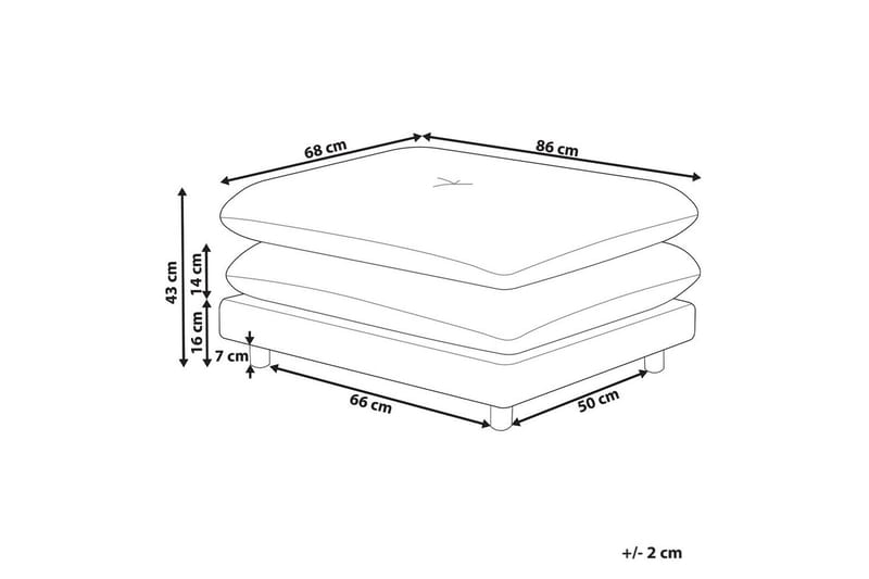 Fotpall Heden Beige/ljust trä - Beige/ljust trä - Möbler - Stolar & fåtöljer - Pall & puff - Fotpall