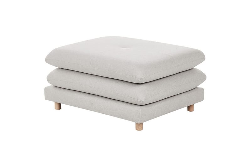 Fotpall Heden Beige/ljust trä, Beige/ljust trä