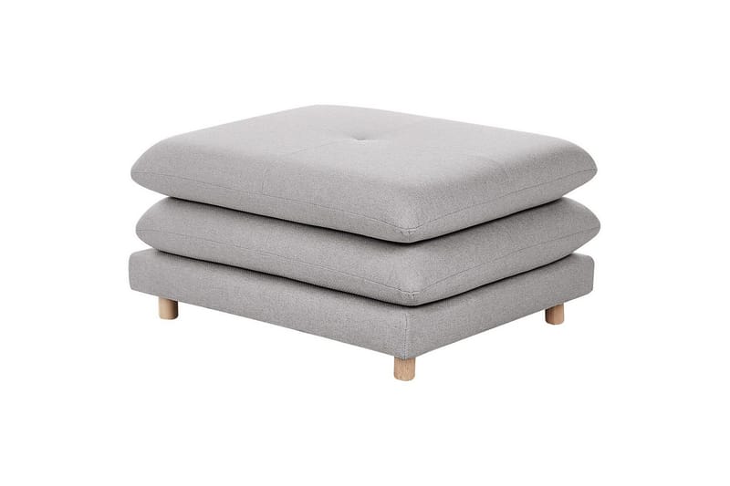 Fotpall Heden Grå/ljust trä, Grå/ljust trä