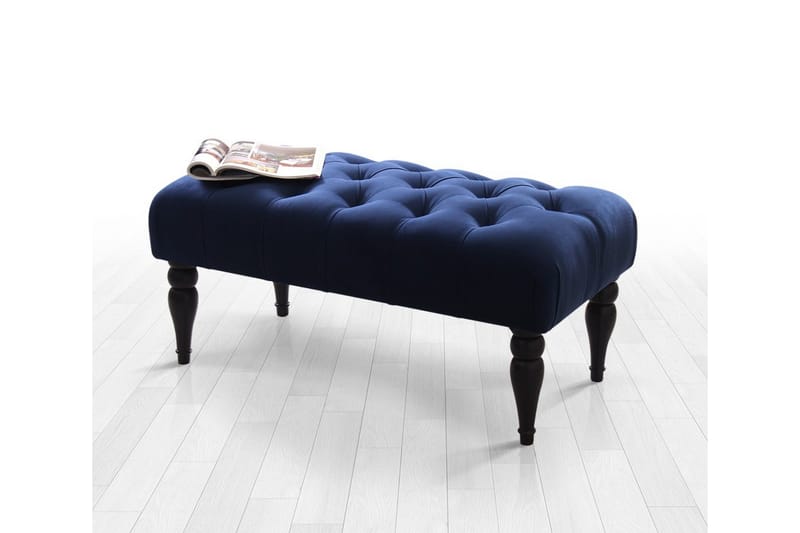 Hodgenville Fotpall 92 cm Rektangulär - Marinblå - Möbler - Stolar & fåtöljer - Pall & puff - Fotpall