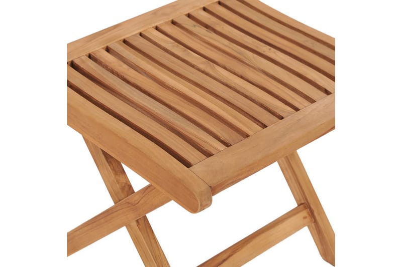 Hopfällbar fotpall 46,5x49x41,5 cm massiv teak - Brun - Möbler - Stolar & fåtöljer - Pall & puff - Fotpall