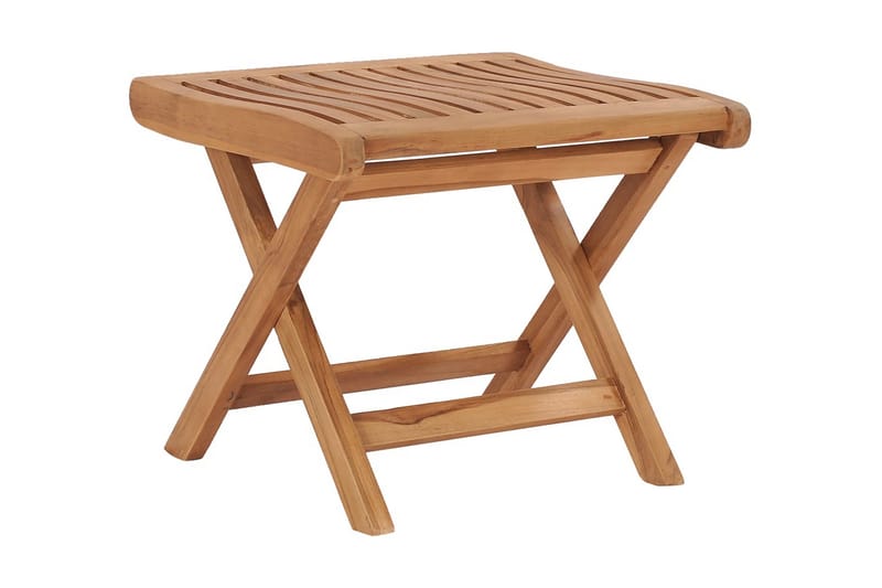 Hopfällbar fotpall 46,5x49x41,5 cm massiv teak - Brun - Möbler - Stolar & fåtöljer - Pall & puff - Fotpall