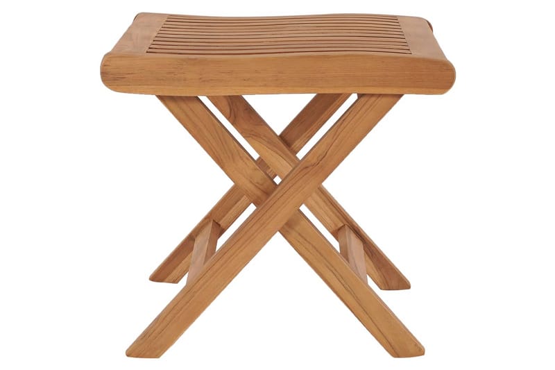 Hopfällbar fotpall 46,5x49x41,5 cm massiv teak - Brun - Möbler - Stolar & fåtöljer - Pall & puff - Fotpall