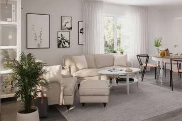 Howard Classic Fotpall - Beige - Möbler - Stolar & fåtöljer - Pall & puff - Fotpall