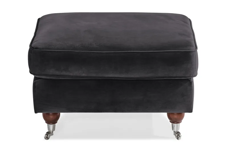 Howard Riviera Fotpall Sammet - Mörkgrå - Möbler - Stolar & fåtöljer - Pall & puff - Fotpall