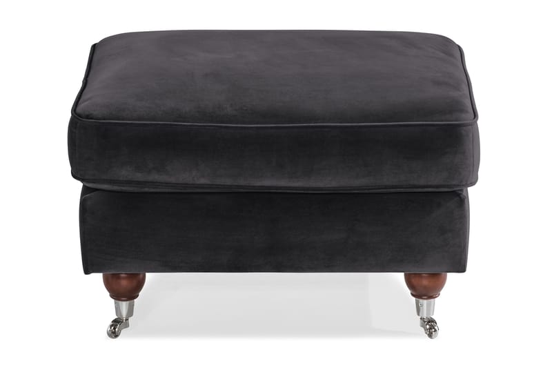 Howard Riviera Fotpall Sammet - Mörkgrå - Möbler - Stolar & fåtöljer - Pall & puff - Fotpall