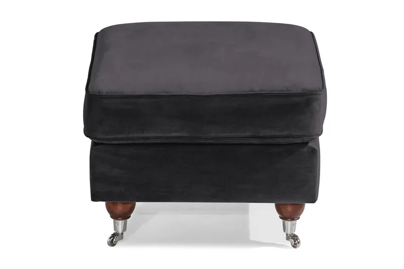 Howard Riviera Fotpall Sammet - Mörkgrå - Möbler - Stolar & fåtöljer - Pall & puff - Fotpall