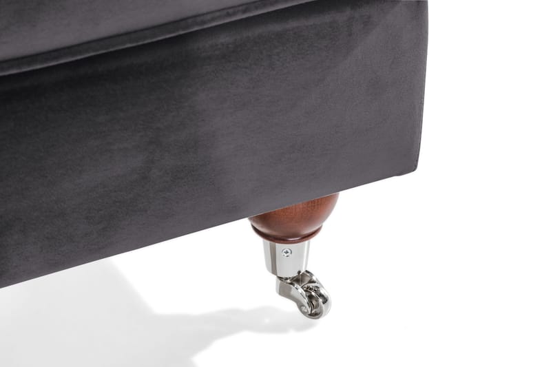 Howard Riviera Fotpall Sammet - Mörkgrå - Möbler - Stolar & fåtöljer - Pall & puff - Fotpall