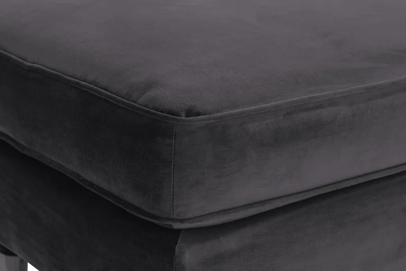 Howard Riviera Fotpall Sammet - Mörkgrå - Möbler - Stolar & fåtöljer - Pall & puff - Fotpall