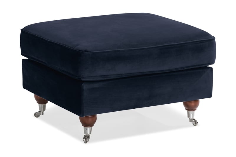 Howard Riviera Fotpall Sammet - Midnattsblå - Möbler - Stolar & fåtöljer - Pall & puff - Fotpall