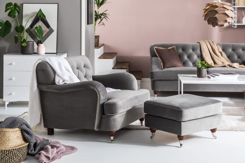 Howard Riviera Fotpall - Silvergrå - Möbler - Stolar & fåtöljer - Pall & puff - Fotpall