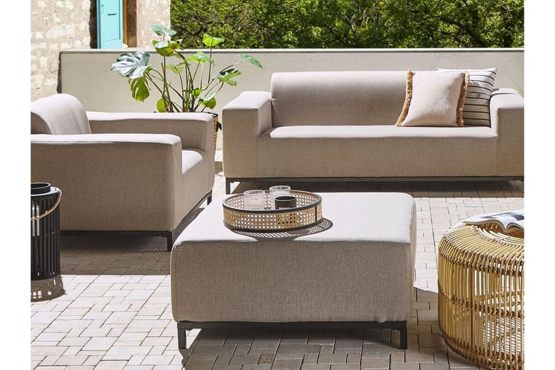 Hughen Fotpall - Beige/Svart - Möbler - Stolar & fåtöljer - Pall & puff - Fotpall