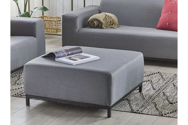Hughen Fotpall - Grå/Svart - Möbler - Stolar & fåtöljer - Pall & puff - Fotpall