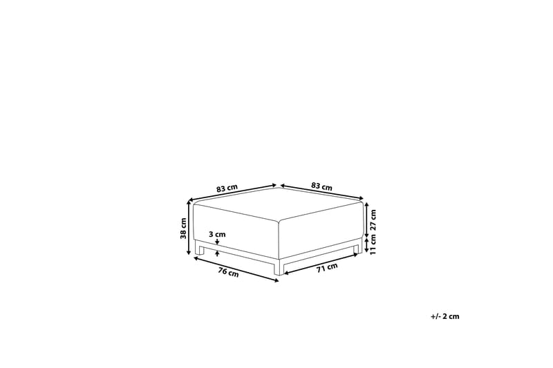 Hughen Fotpall - Grå/Svart - Möbler - Stolar & fåtöljer - Pall & puff - Fotpall