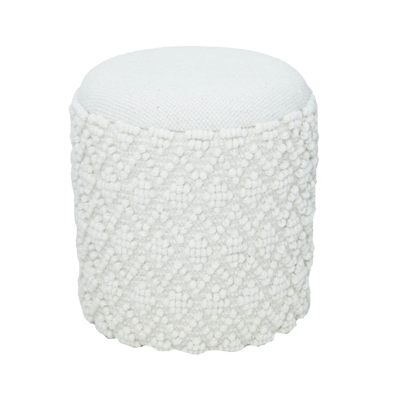 Ivoino Pall 40 cm - grå och gräddvit - Möbler - Stolar & fåtöljer - Pall & puff - Fotpall - Fotpall med förvaring