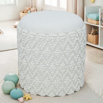 Ivoino Pall 40 cm - grå och gräddvit - Möbler - Stolar & fåtöljer - Pall & puff - Fotpall - Fotpall med förvaring