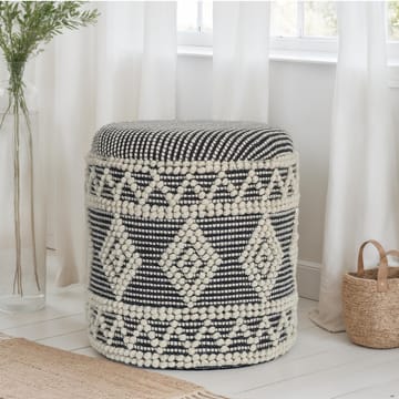 Ivoino Pall 40 cm - Svart/Vit - Möbler - Stolar & fåtöljer - Pall & puff - Fotpall - Fotpall med förvaring
