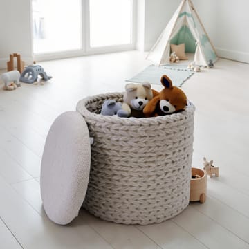 Ivoino Pall 40 cm - cremefärgad - Möbler - Stolar & fåtöljer - Pall & puff - Fotpall - Fotpall med förvaring