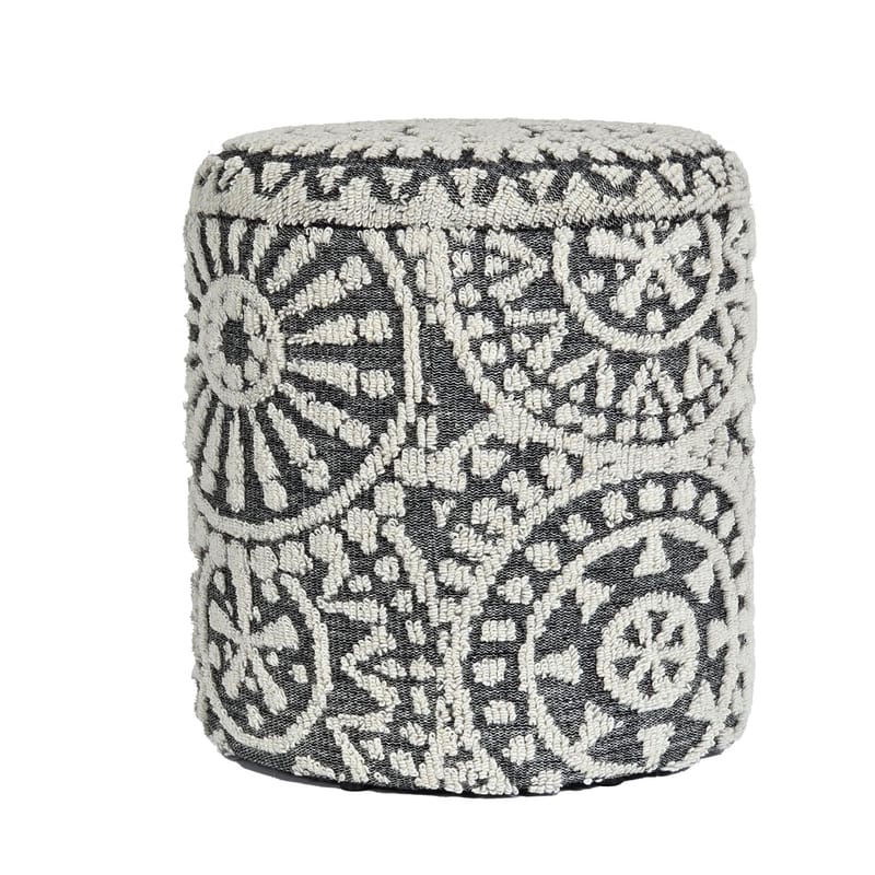 Ivoino Pall 40 cm - Svart/Vit - Möbler - Stolar & fåtöljer - Pall & puff - Fotpall - Fotpall med förvaring