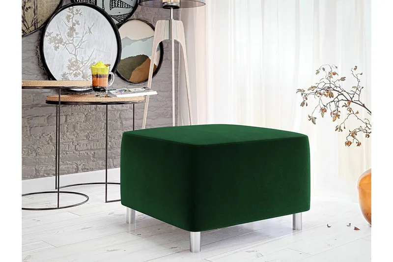 Kintore Fotpall 56 cm Dark green - Möbler - Stolar & fåtöljer - Pall & puff - Fotpall