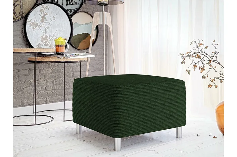 Kintore Fotpall 56 cm Dark green - Möbler - Stolar & fåtöljer - Pall & puff - Fotpall