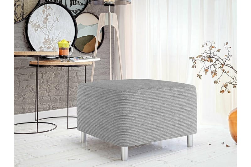 Kintore Fotpall 56 cm NO_BRAND Light grey/Dark grey - Möbler - Stolar & fåtöljer - Pall & puff - Fotpall