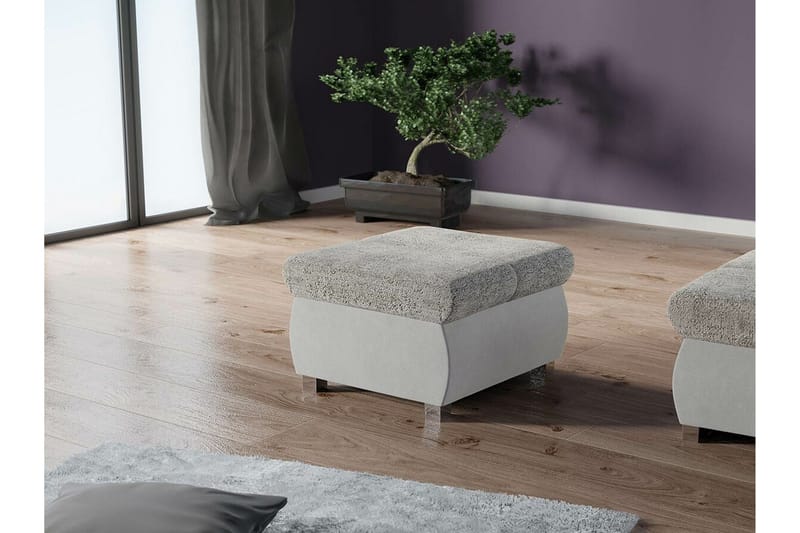 Kintore Fotpall 60 cm Light grey/Dark grey - Möbler - Stolar & fåtöljer - Pall & puff - Fotpall